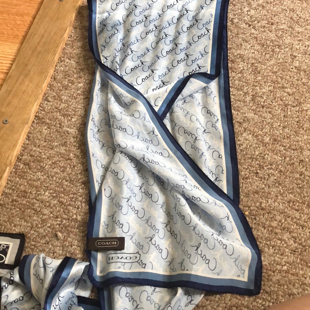 💙Authentic blue/navy coach scarf/handle wrap💙